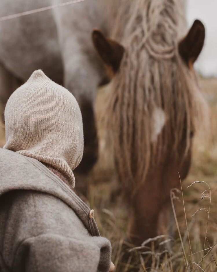 Hvid Balaclava Eddy - Sand