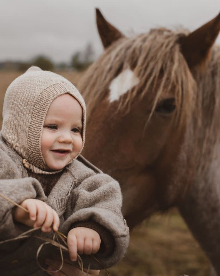 Hvid Balaclava Eddy - Sand