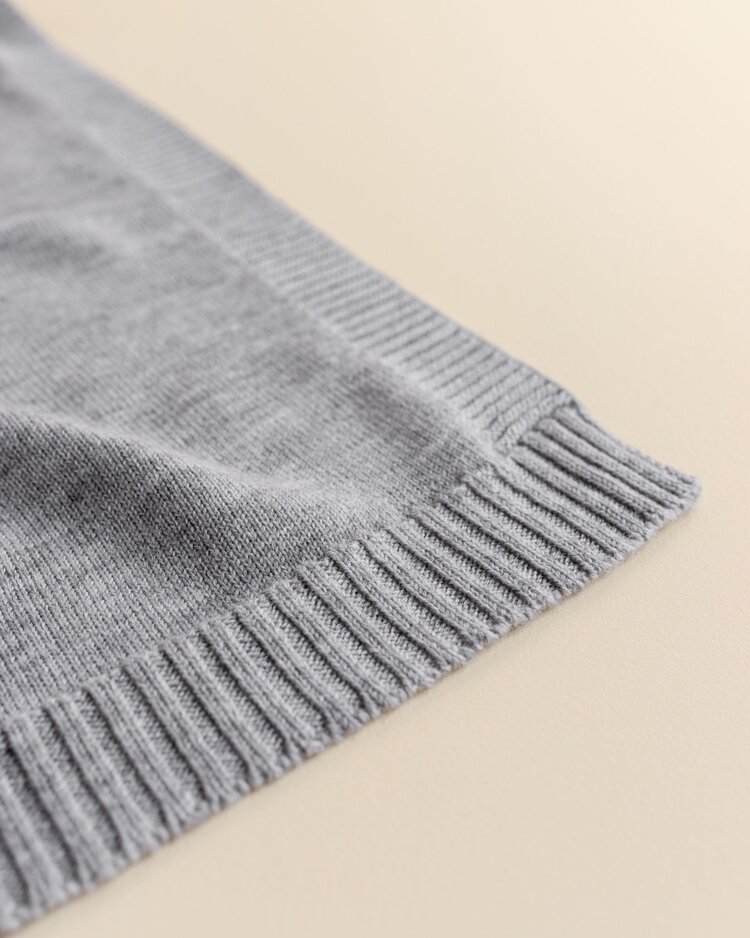 Hvid Blanket Didi - Grey Melange