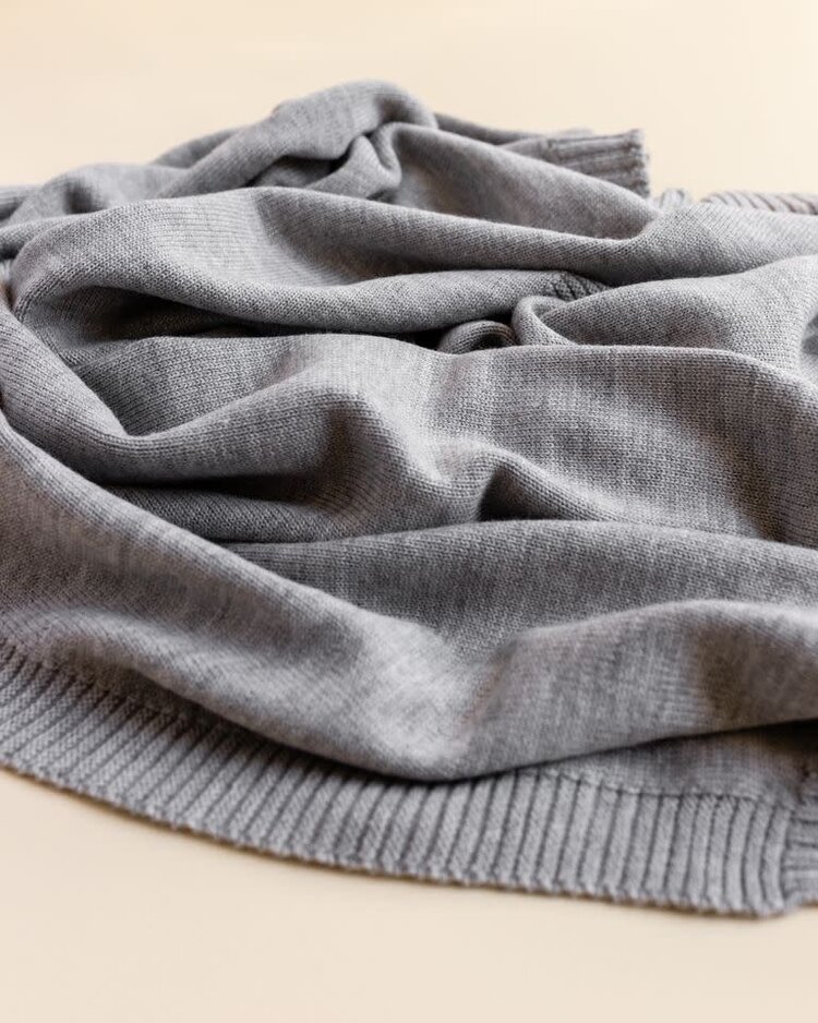Hvid Blanket Didi - Grey Melange