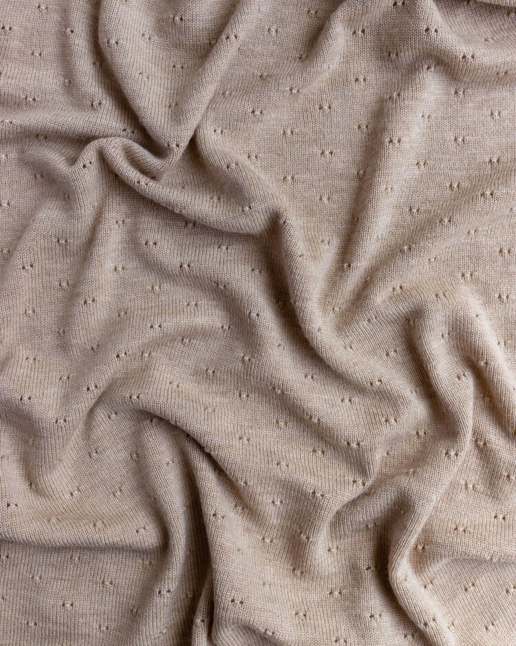 Hvid Blanket Bibi - Sand