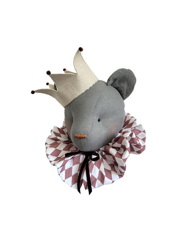 Love me Decoration Dierenhoofd Beer - Graphite Met Kroon