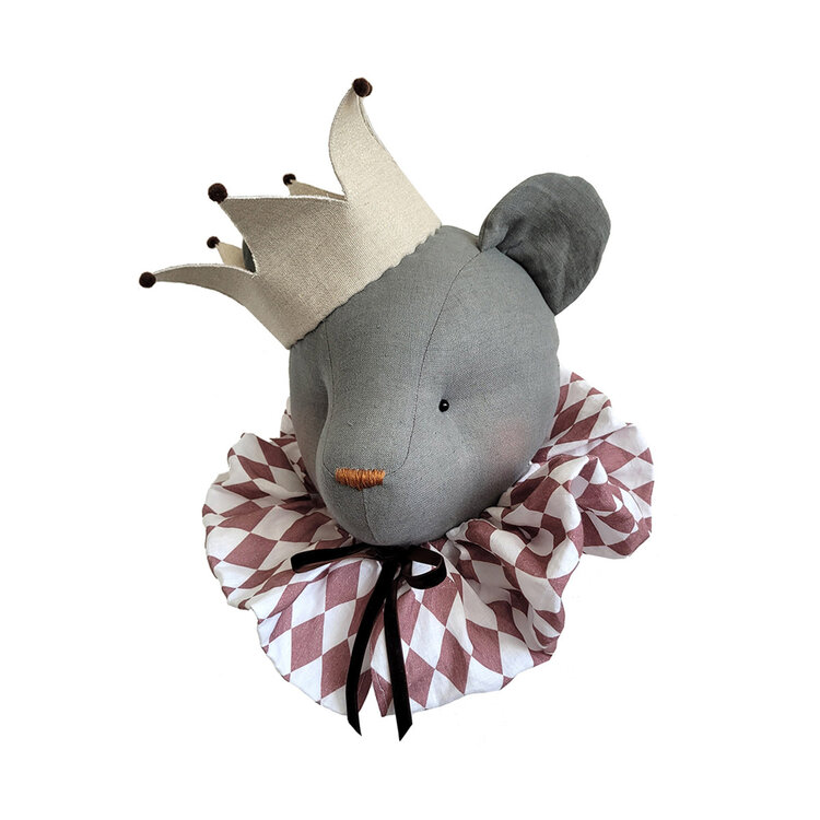 Love me Decoration Bear - Graphite With Crown