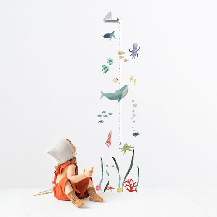 Mimi Lou Groeimeter Sticker - Ocean