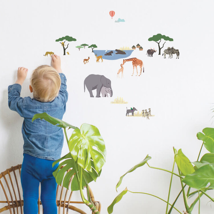 Mimi Lou Wallsticker 'Easy' - Safari