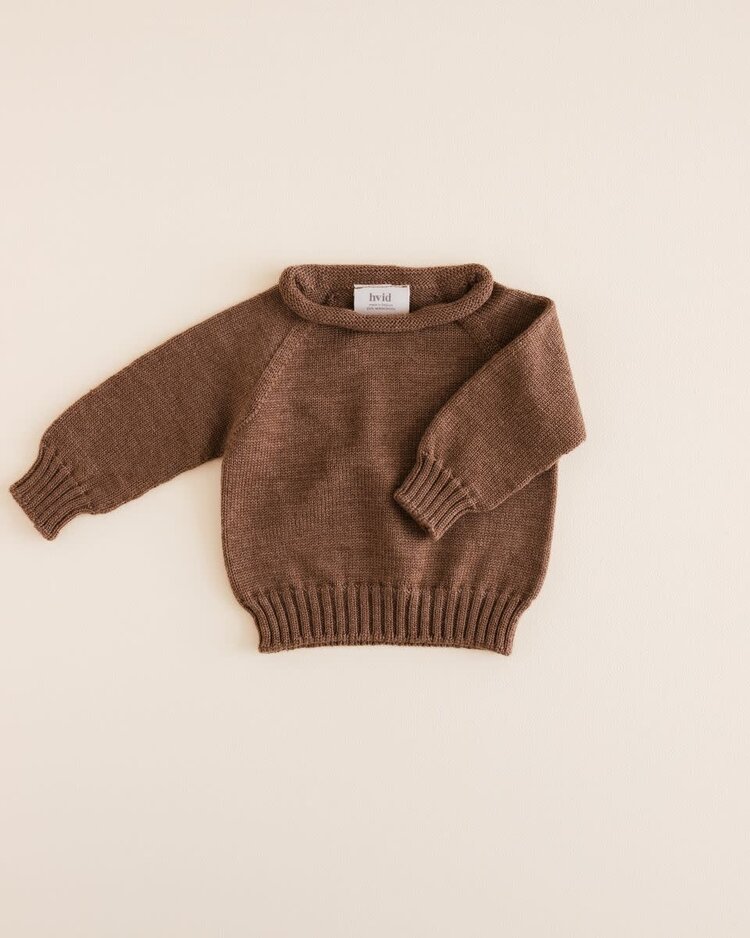 Hvid Sweater Georgette - Mocha