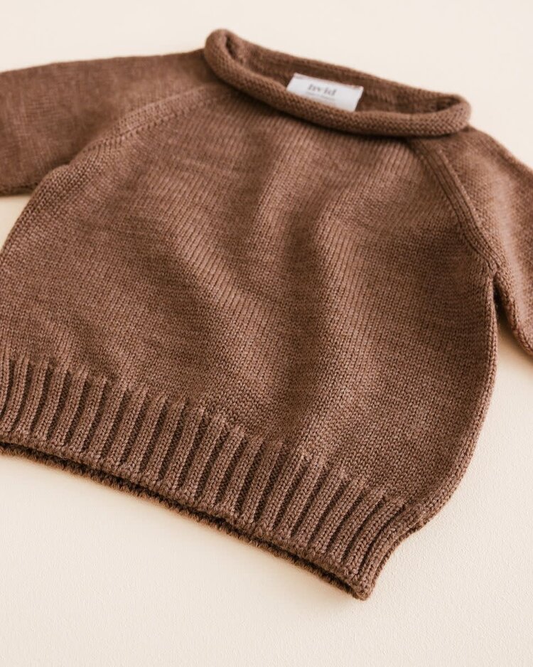 Hvid Sweater Georgette - Mocha