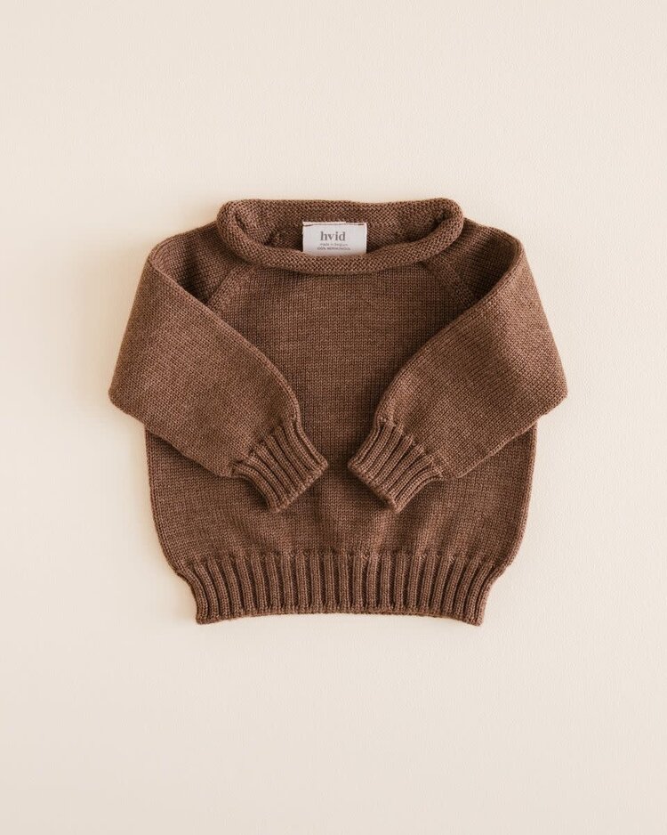 Hvid Sweater Georgette - Mocha