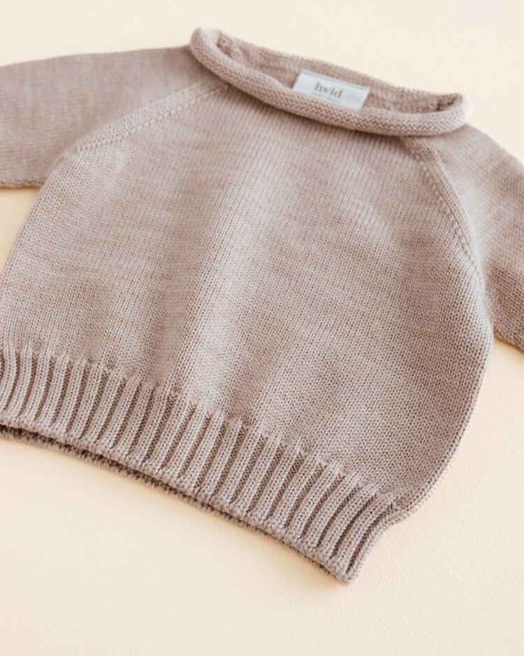 Hvid Sweater Georgette - Sand