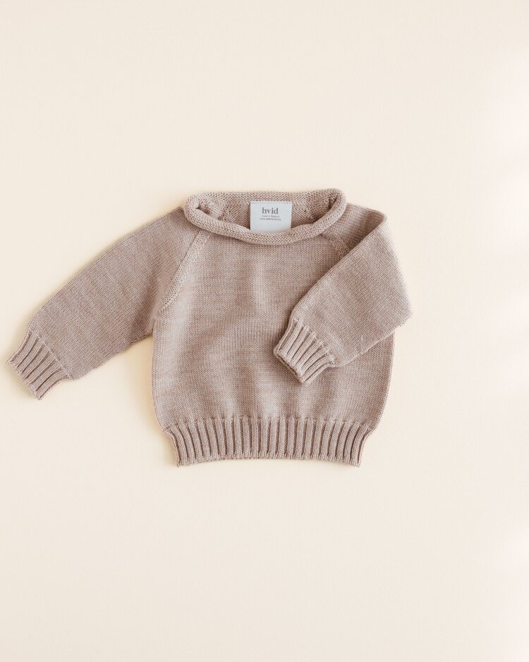 Hvid Sweater Georgette - Sand