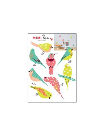 Mimi Lou Muurstickers 'Just A Touch' - Birds Colony