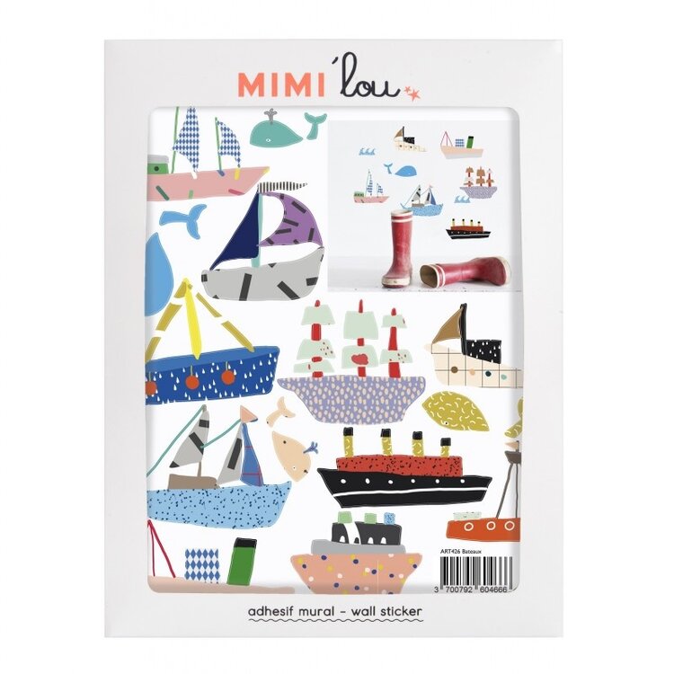 Mimi Lou Wallstickers 'Just A Touch' - Boats
