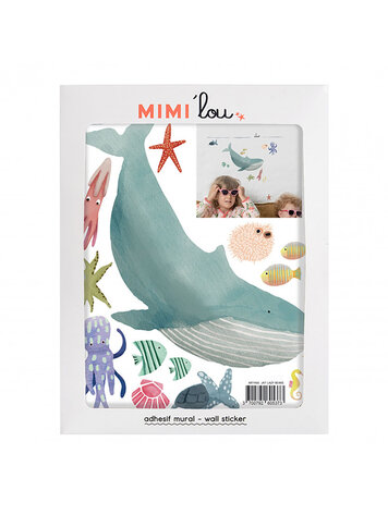 Mimi Lou Muurstickers 'Just A Touch' - The Ocean