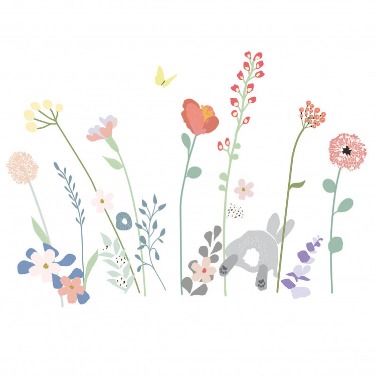 Mimi Lou Muursticker 'Easy' - Fleurs Des Champs