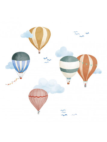 Giant sticker - Hot air baloons in watercolour - Mimi'lou Shop