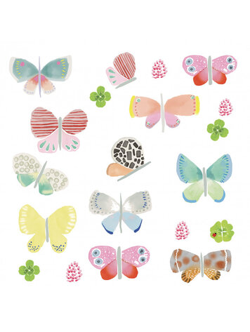 Mimi Lou Muurstickers 'Just A Touch' - Papillons