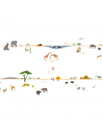 Mimi Lou Wall Border - Safari