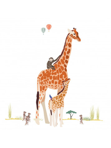 Mimi Lou Muurstickers 'Giant' - Safari
