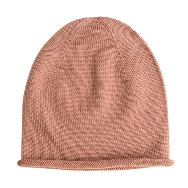 Hvid Beanie Efa - Terracotta