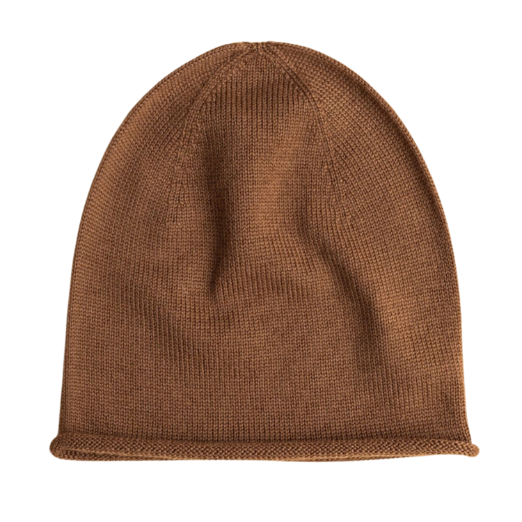 Hvid Beanie Efa - Chocolate