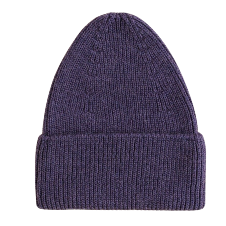 Hvid Beanie Fonzie - Purple