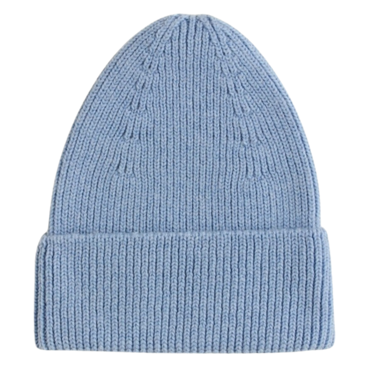 Hvid Beanie Fonzie - Light Blue