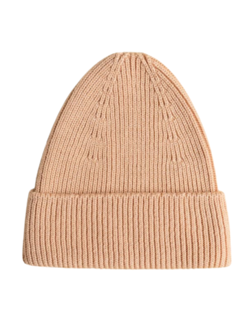 Hvid Beanie Fonzie - Salmon