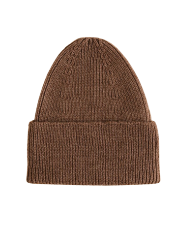 Hvid Beanie Fonzie - Mocha