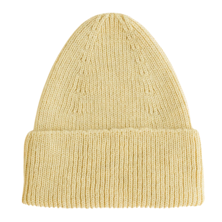 Hvid Beanie Fonzie - Light Yellow