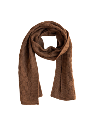 Hvid Sjaal Fiona - Chocolate