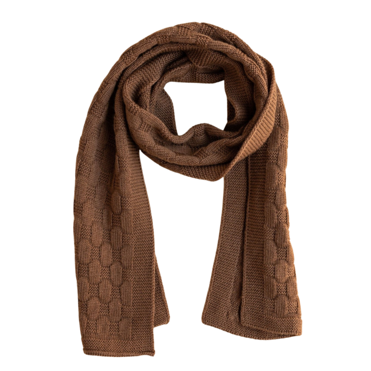 Hvid Scarf Fiona - Chocolate
