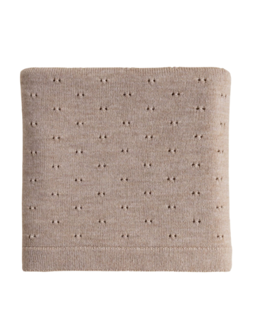 Hvid Blanket Bibi - Sand