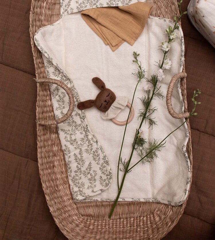 Main Sauvage 3 Pack Muslin Doekjes - Bay Leaves