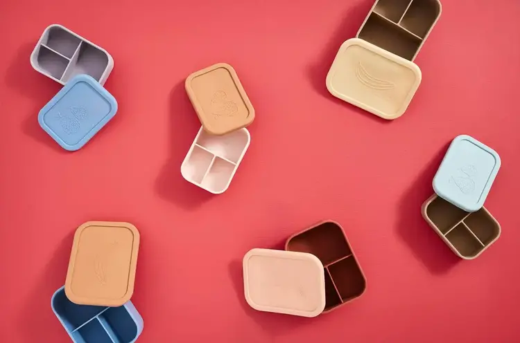 OYOY MINI Yummy Lunch Box - Small - Green/Camel