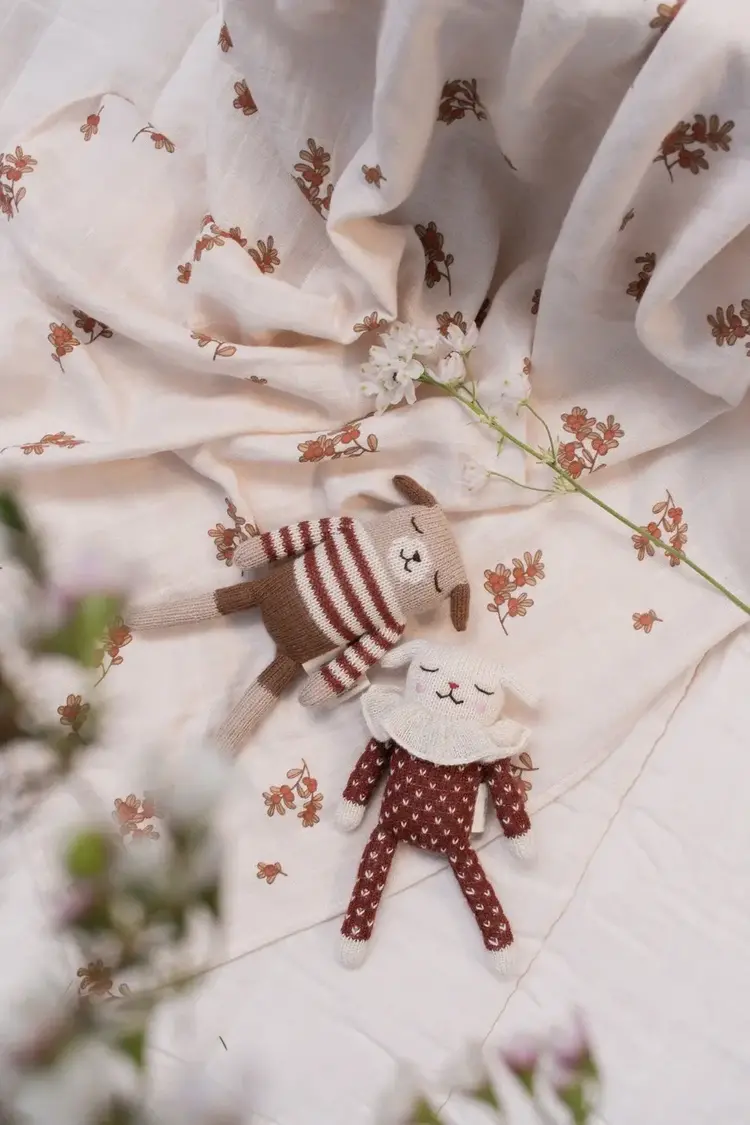 Main Sauvage Muslin Doek - Airelles print