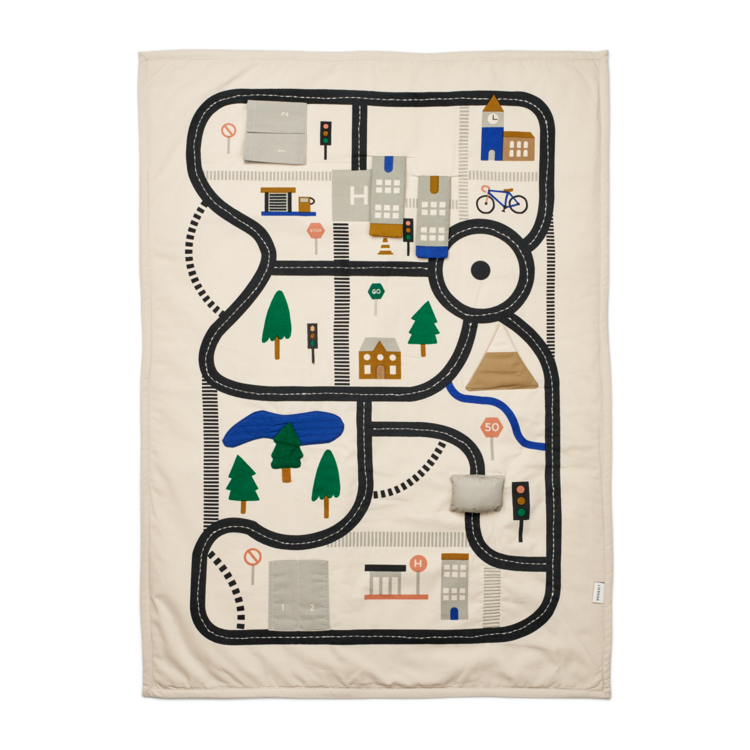 Liewood Adonna Transportable Activiteitendeken - Road Map/Sandy