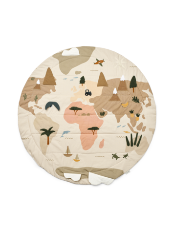 Liewood Adonna Transportable Activiteitendeken - World Map/Sandy