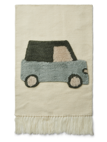 Liewood Gera Car Wall Rug - Car/Blue Fog Multi Mix