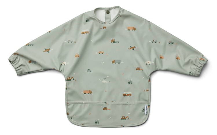 Liewood Merle Cape Slabbetje - Vehicles/Dove Blue Mix