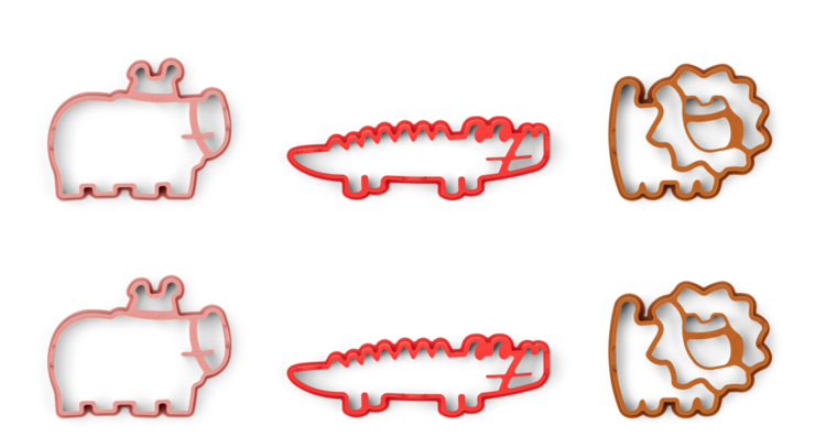 Liewood Karina Pancake Shape Set - Safari/Dusty Raspberry Multi Mix