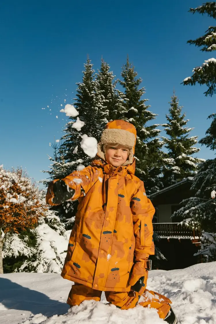 Tiny Cottons Tiny Poodle Snow Jacket - Caramel