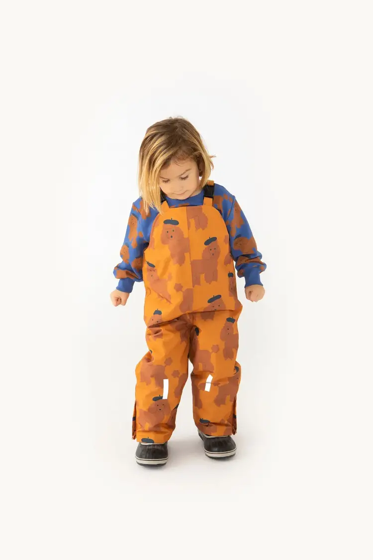 Tiny Cottons Tiny Poodle Snow Dungarees - Caramel