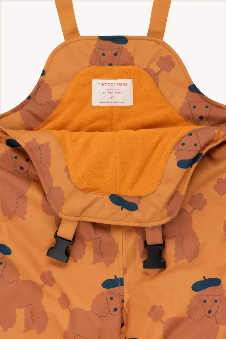 Tiny Cottons Tiny Poodle Snow Dungarees - Caramel