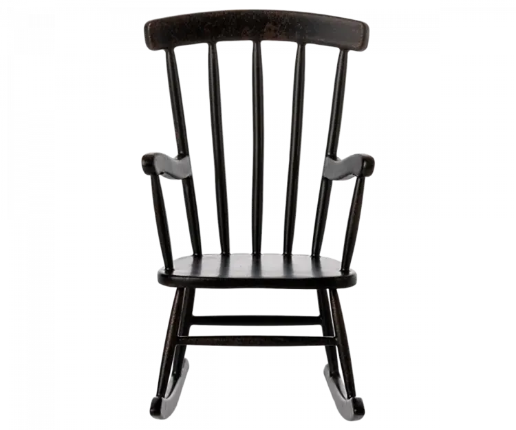 Maileg Rocking Chair, Mouse - Anthracite
