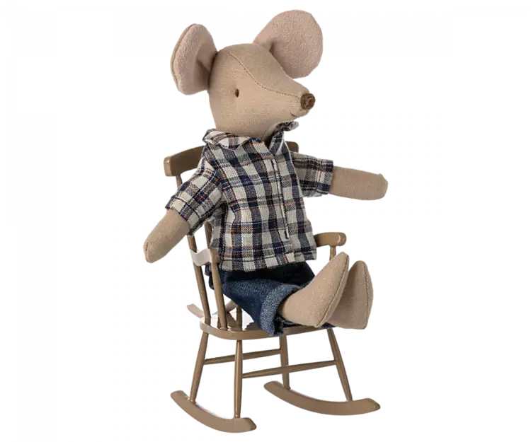 Maileg Rocking Chair, Mouse - Light Brown