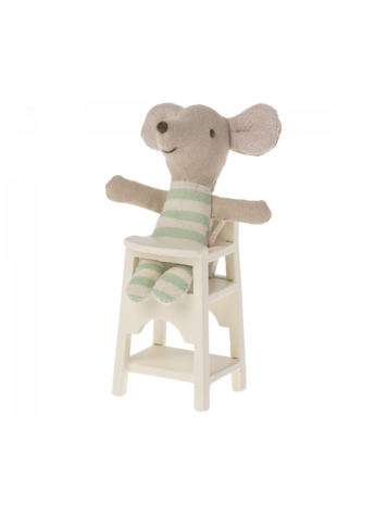 Maileg High Chair, Baby Mouse - Off White