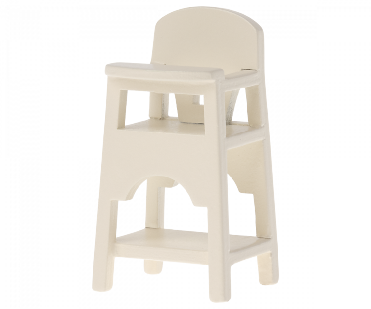 Maileg High Chair, Baby Mouse - Off White