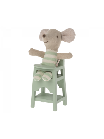 Maileg High Chair, Baby Mouse - Mint