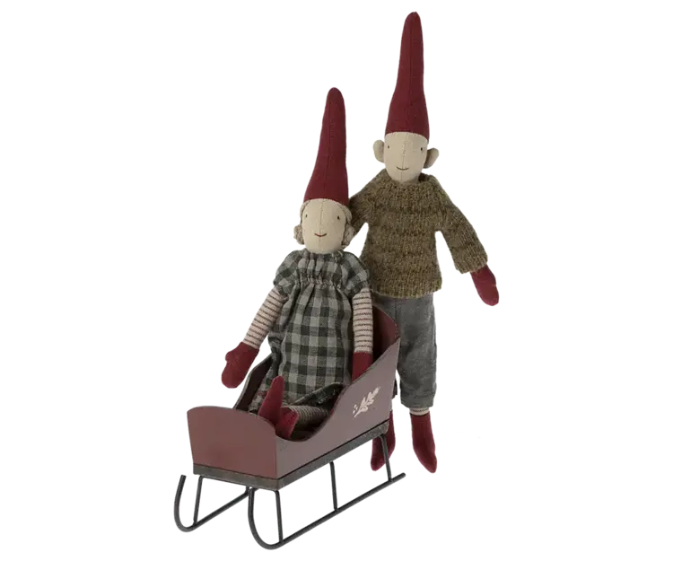 Maileg Sleigh, Mini - Red