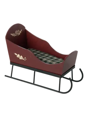 Maileg Sleigh, Mini - Red